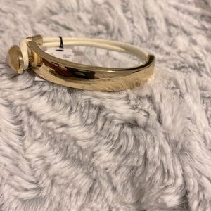 Cream and Gold Bracelet by The Limited